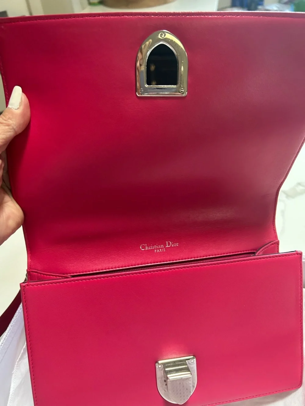 Dior Diorama Magenta Pink with Silver Chain Strap - Picture 6 of 14